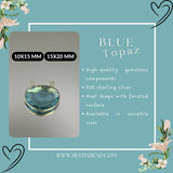 Blue Topaz Sterling Silver Pendant – Handcrafted Bezel Gemstone