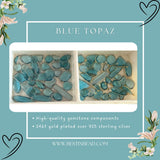 Boho Blue Topaz Pendant – 24kt Gold Plated Gemstone Necklace