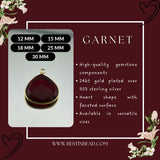 Garnet Heart Pendant - Boho Chic Gemstone Necklace with 24kt Gold Elegance