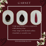 Garnet Bezel Pendant – 925 Sterling Silver Boho Necklace