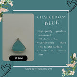 Boho Chic Chalcedony Blue Bezel Pendant - Handcrafted Gemstone Necklace in 925 Sterling Silver with Stunning Finishes