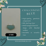 Boho Chic Chalcedony Blue Bezel Pendant - Handcrafted Gemstone Necklace in 925 Sterling Silver with Stunning Finishes