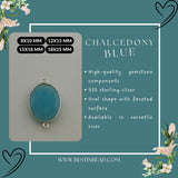 Boho Chic Chalcedony Blue Bezel Pendant - Handcrafted Gemstone Necklace in 925 Sterling Silver with Stunning Finishes