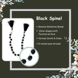 Black Spinel Onion Bead Strand
