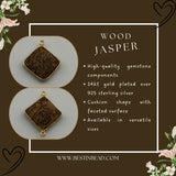 24kt gold vermeil bezel pendant