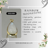 Delicate gold plated gemstone jewelry