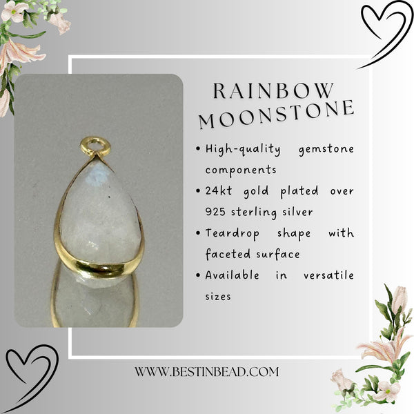 24kt gold vermeil bezel pendant