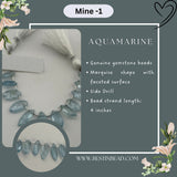 Aquamarine Natural Marquise Bead Strand