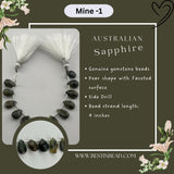 Australian Sapphire Natural Pear Bead Strand