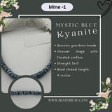 Mystic Blue Kyanite Natural Unusual Bead Strand