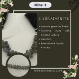 Labradorite Natural Teardrop Bead Strand