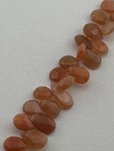 Pear Peach Moonstone Natural Beads - DIY Beading Supplies