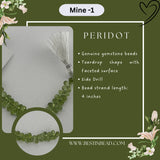 Peridot Natural Teardrop Bead Strand