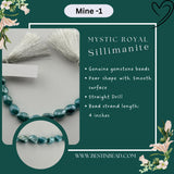 Mystic Royal Sillimanite Pear Bead Strand