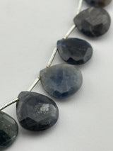 Heart Blue Sapphire Dyed Beads - DIY Beading Supplies