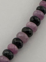 Rondelle Pink Blue Sapphire Natural Beads - DIY Beading Supplies
