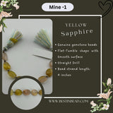 Yellow Sapphire Flat Tumble Bead Strand