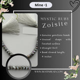 Mystic Ruby Pink Zoisite Unusual Bead Strand