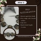 Bio Sillimanite Slice Bead Strand