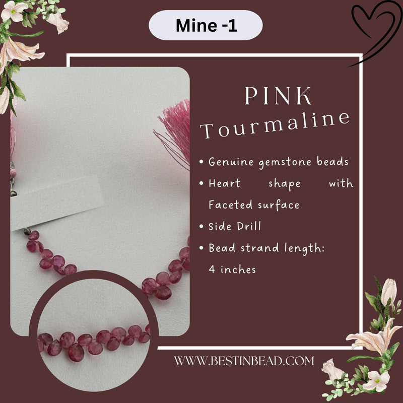 Yellow Tourmaline Heart Bead Strand