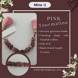 Pink Tourmaline Teardrop Bead Strand