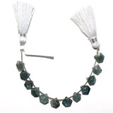Diamond Black Moss Aquamarine Natural Beads - DIY Beading Supplies