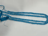 Sky Blue Topaz Rondelle Gemstone Beads - Natural Semi Precious Bead Strand - Sizes 2mm to 7mm - Jewelry Making Supplies