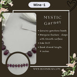 Mystic Garnet Marquise Duchess Bead Strand