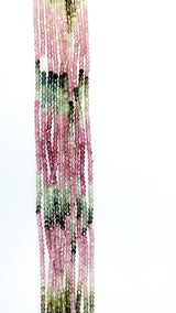 Multi Tourmaline Rondelle Gemstone Beads - Natural Semi Precious Bead Strand - Sizes 2mm to 6mm - Jewelry Making Supplies