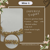 Imperial Topaz Natural Cushion Bead Strand