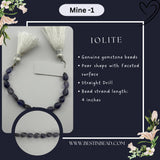 Iolite Natural Pear Bead Strand