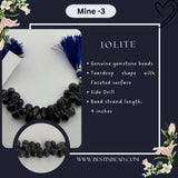 Iolite Natural Teardrop Bead Strand