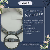 Mystic Royal Kyanite Natural Slice Bead Strand