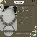 Gray Moonstone Natural Teardrop Bead Strand
