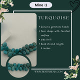 Turquoise Natural Natural Pear Bead Strand