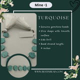 Turquoise Natural Slice Bead Strand