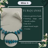 Turquoise Natural Teardrop Bead Strand