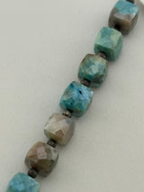 Cube Turquoise Sillicatite Beads - DIY Beading Supplies