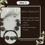 Spectrolite Slice Bead Strand