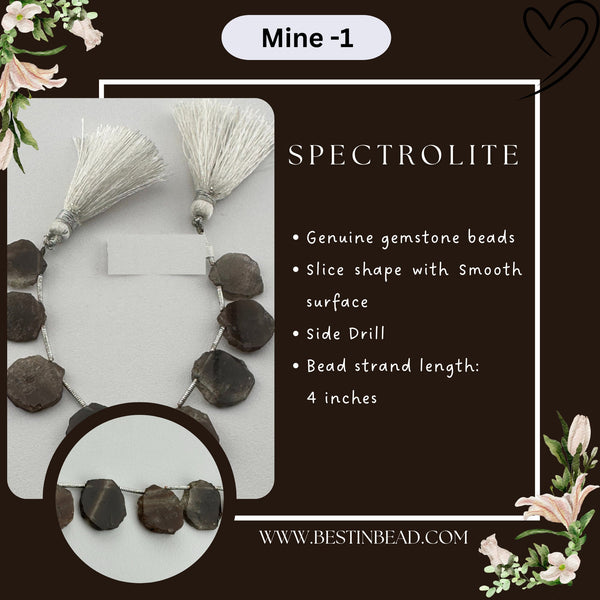 Spectrolite Slice Bead Strand