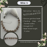 Mystic Multi Sillimanite Teardrop Bead Strand