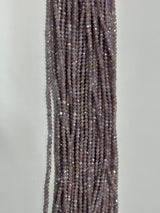 Purple Silverite Rondelle Gemstone Beads - Natural Semi Precious Bead Strand - Sizes 2mm to 7mm - Jewelry Making Supplies