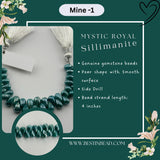 Mystic Royal Sillimanite Teardrop Bead Strand