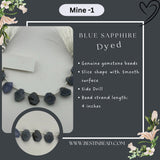 Blue Sapphire Dyed Slice Bead Strand