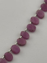 Flat Oval Pink Sapphire Natural Beads - DIY Beading Supplies