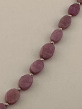 Flat Oval Pink Sapphire Natural Beads - DIY Beading Supplies