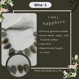 Umba Sapphire Arrow Head Bead Strand