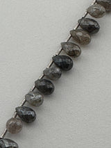 Teardrop Mystic Moss Rutilated Quartz Beads - DIY Beading Supplies
