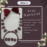 Ruby Pink Flat Pear Bead Strand