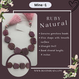 Ruby Pink Slice Bead Strand